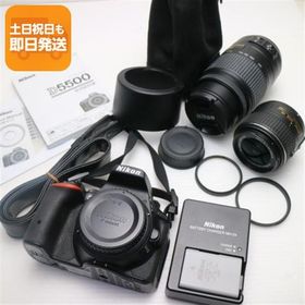 超美品 D5500 ダブルズームキット ブラック 即日発送 一眼レフ Nikon 本体 あすつく 土日祝発送OK