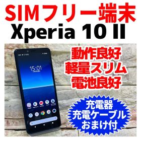 SIMフリー Xperia 10 Ⅱ 64GB 306 ブルー 電池良好