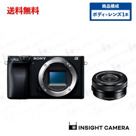 ソニー α6400 ILCE-6400 ボディ ブラック + 標準ズームレンズセット E PZ 16-50mm F3.5-5.6 OSS SELP1650 ブラック SONY（出荷後転送不可）