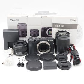 ■極上品■ CANON EOS M3 レンズキット(ブラック)(ミラーレス一眼)