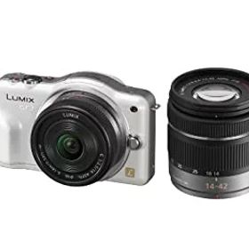 【中古】パナソニック ミラーレス一眼カメラ LUMIX GF3 ダブルズームキット シェルホワイト DMC-GF3W-W