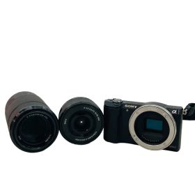 SONY α5000 ILCE-5000 16-50mm 55-210mm ブラック ミラーレス 一眼 カメラ ダブル ズーム レンズ キット 中古 C10649525