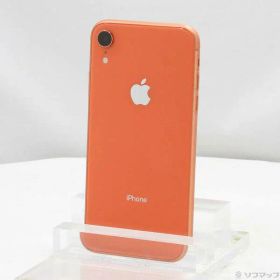 【中古】au iPhoneXR 64GB コーラル MT0A2J／A SIMフリー 【262-ud】