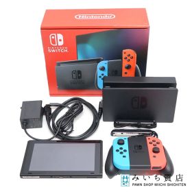 NINTENDO 任天堂 ニンテンドー スイッチ Switch HAD-S-KABAH HAC-001 ネオンブルー レッド 動作品 25k190-1