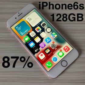 iPhone6s 128GB ROSEGOLD バッテリー87% SIMフリー