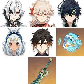 サーフィンタイム+アルレッキーノ+楓原万葉+ムアラニ1凸+狼の末路+四風原典+キィニチ1凸+鐘離+山 | 原神のアカウントデータ、RMTの販売・買取一覧