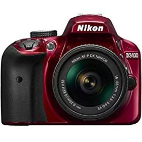 【中古】 Nikon ニコン デジタル一眼レフカメラ D3400 AF-P 18-55 VR レンズキット レッド D3400LKRD