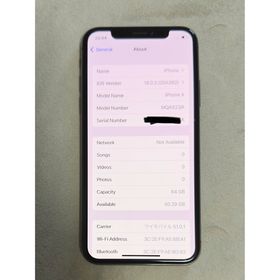 アップル(Apple)のiPhone X Silver 64 GB SIMフリー(スマートフォン本体)