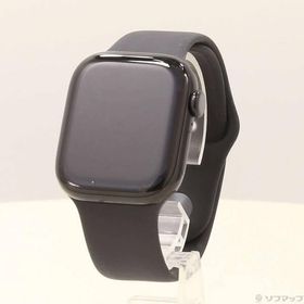 〔中古〕Apple(アップル) Apple Watch Series 10 GPS 42mm ジェットブラックアルミニウムケース ブラックスポーツバンド〔258-ud〕