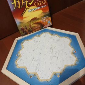 カタン用 木製自作ゲームボード(シャビーホワイト)最後の一品