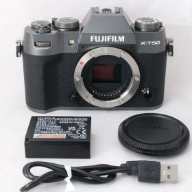 ☆フジフイルムモール限定カラー・ショット数2529☆ FUJIFILM ミラーレスカメラ X-T50 ボディ チャコールシルバー 多言語モデル #4276
