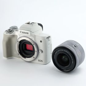 【中古】Canon キヤノン EOS Kiss M2 EF-M15-45 IS STM レンズキット [ホワイト] _GP00004158