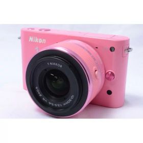 【中古】【1ヶ月保証】 ミラーレス一眼 ニコン Nikon 1 J1 レンズキット ピンク SDカード付き
