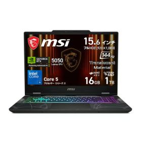【二代目サイバーパンクインスパイア系デザイン！ エクソスケルトンゲーミングノートPC】msi Cyborg-15-B2RWEKG-5434JP 15.6インチ フルHD 144Hz/Core 5 210H/NVIDIA GeForce RTX 5050 Laptop GPU/16GB/SSD 1TB/Windows 11 Home 4711377346719-ds