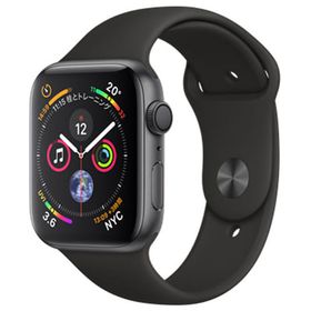 Apple Watch Series 4 GPSモデル 44mm スペースグレイアルミニウムケースとブラックスポーツバンド [MU6D2J/A] スマートウォッチ