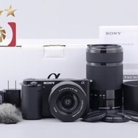 【中古】SONY ソニー α VLOGCAM ZV-E10Y ダブルズームキット ブラック シャッター回数僅少 元箱付き