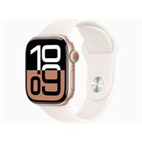 Apple Watch Series 10 GPSモデル 42mm MWWH3J/A [ローズゴールド・ライトブラッシュスポーツバンド S/M] アップルウォッチ
