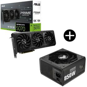 ASUS PRIME-RTX5070-O12G グラフィックカード + TUF-GAMING-850G ブラック 電源ユニット セット 【KK9N0D18P】