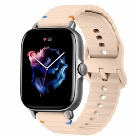 (RosMank) 20mm シリコン バンドAmazfit T-Rex 3 Pro 44mm/Active2/Active/GTR Mini/GTS 4/GTS 3/GTS 2/GTR 42mm対応、Amazfit B