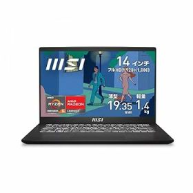 【中古】MSI ノートパソコン Modern14 AMD Ryzen7000シリーズ搭載 Ryzen5 8GB 512GB 14インチ 薄型軽量 1.4kg フルHD Windows11 Modern-14-C7M-3103JP