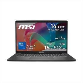 MSI 薄型・軽量ビジネスノートPC Modern-14-F1MG-5444JP 14インチ フルHD 60Hz / Core 5 プロセッサー 120U /インテル グラフィックス / メモリ:16GB / SSD:512GB / Windows 11 Home/ テンキーレス日本語キーボード アプライド専売モデル 4711377395816