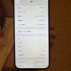 海外版 iphone 15 Pro Max 256GB，美品，バッテリー100%