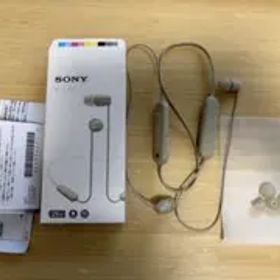 美品SONY ワイヤレスイヤホン Bluetooth 対応ベージュWI-C100