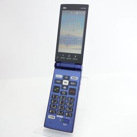 【SIMフリー】かんたんケータイ KYF38 ロイヤルブルー 利用制限〇