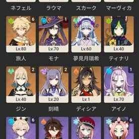 スカーク完凸餅あり、ネフェル無凸餅あり、ラウマ2凸、マーヴィカ3凸餅あり、次回ピックアップ確定 | 原神のアカウントデータ、RMTの販売・買取一覧