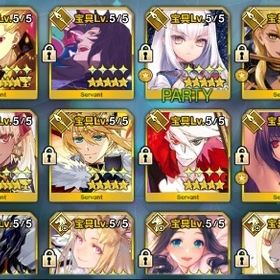 廃課金アカ 無記名20個以上 星5約130種所持 宝具5多数 | FGOのアカウントデータ、RMTの販売・買取一覧