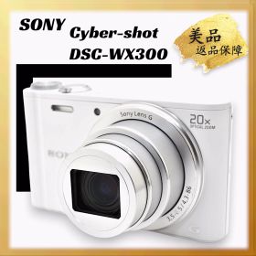 極美品｜SONY Cyber-shot DSC-WX300(W) 2110万画素 光学20倍 ホワイト デジタルカメラ｜ U013