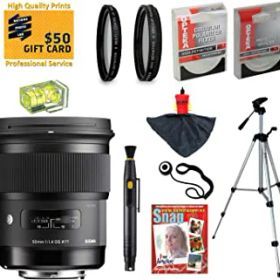 【中古】Sigma 50mm F1.4 DG HSM ARTレンズ UV、CPL、FLD、ND4、+10マクロフィルター付き Nikon D4s、D4、D3x、Df、D810、D800、D750、D610、D600、D7100