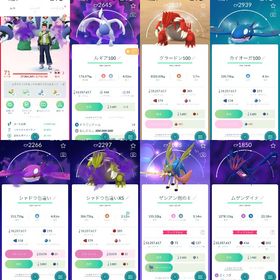 即戦力垢❗️TL71!伝説個体100:6体❗️ザシアン剣の王❗️色違い155体❗️伝説幻286体所持 | ポケモンGOのアカウントデータ、RMTの販売・買取一覧