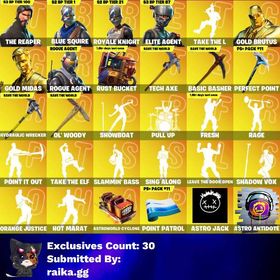 【メアド譲渡可能】エリートエージェント｜青騎士夫婦｜金枠エモート多数所持 | フォートナイト(Fortnite)のアカウントデータ、RMTの販売・買取一覧