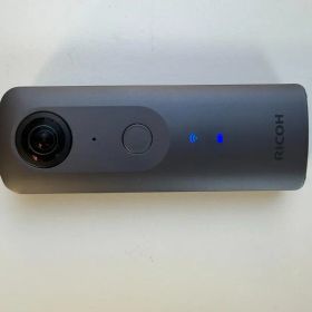RICOH THETA V グレー ジャンク品 純正革カバー付き