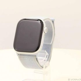 〔中古〕Apple(アップル) Apple Watch Series 10 GPS 46mm シルバーアルミニウムケース ブルークラウドスポーツループ〔198-ud〕
