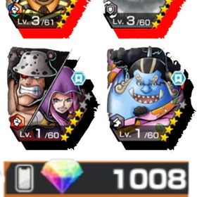 【🍎iOS版】💎虹ダイヤ1008個❗️黄猿➕サターン聖➕クマ&ボニー➕卵ジンベエ | バウンティラッシュのアカウントデータ、RMTの販売・買取一覧