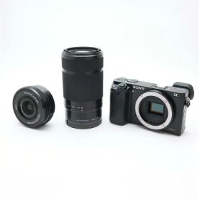 【中古】 《並品》 SONY α6000ダブルズームレンズキット ILCE-6000Y ブラック [ デジタルカメラ ]