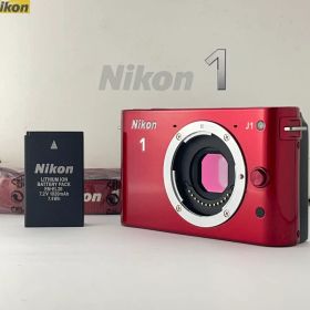 ⭐︎訳あり・ショット数9000⭐︎Nikon1 J1 レッド ミラーレスカメラボディ