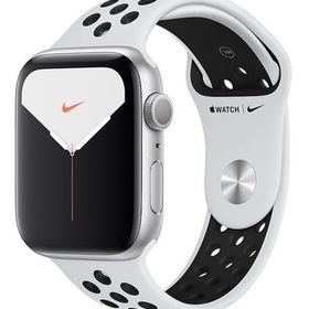 Apple Watch Nike Series 5 GPS 44mm (シルバーアルミニウムケースピュアプラチナム/ブラックNikeスポーツバンド) [MX3V2J/A]（箱状態難） スマートウォッチ