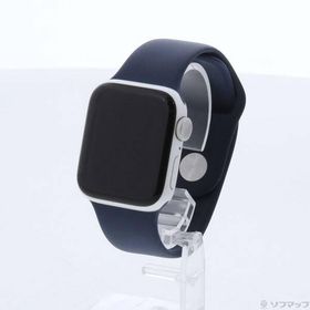 〔中古〕Apple(アップル) Apple Watch Series 6 GPS 40mm シルバーアルミニウムケース ディープネイビースポーツバンド〔352-ud〕