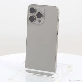 〔中古品〕 iPhone15 Pro Max 512GB ナチュラルチタニウム MU6W3J／A SIMフリー【196】