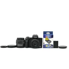 ＜良品＞ Canon EOS Kiss M2 ダブルレンズキット ブラック｜シャッター数7000枚以下｜高画質・軽量・初心者にも最適のミラーレス