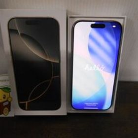 Apple／SIMロック解除済み(docomo)／MYMY3J/A iPhone 16 Pro 128GB ナチュラルチタニウム／利用制限○／バッテリー最大容量100%
