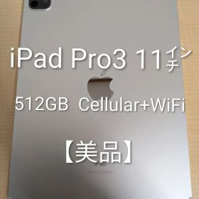 【美品】iPad Pro 11インチ 第3世代 Cellular+Wi-Fi 512GB シルバー 2021年モデル M1チップ