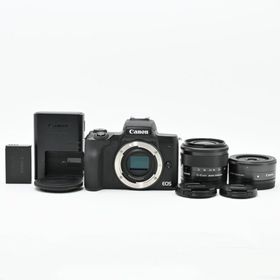 ＜良品＞Canon EOS Kiss M ダブルレンズキット｜EF-Mレンズ2本(ミラーレス一眼)
