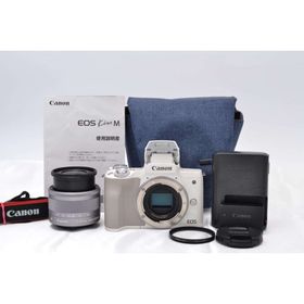 キヤノン(Canon)の■ 美品 ■ キャノン Canon EOS Kiss M ホワイトレンズキット(ミラーレス一眼)