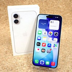 【中古】国内版SIMフリー iPhone 16 Plus 128GB ホワイト 白 MXVC3J/A 本体 一括購入 バッテリー最大容量95%(QKA1306-1)