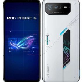 ASUS ゲーミングスマートフォン ROG Phone 6 16GB/512GB (SIMフリー/ストームホワイト) [ROG6-WH16R512]（本体状態難） 携帯電話