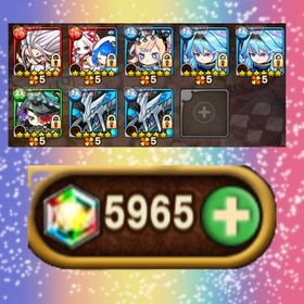 9160.セツナ＆エーテル+運UP60↑🌈虹結晶💎5965個🌈 | ポコダン(ポコロンダンジョンズ)のアカウントデータ、RMTの販売・買取一覧